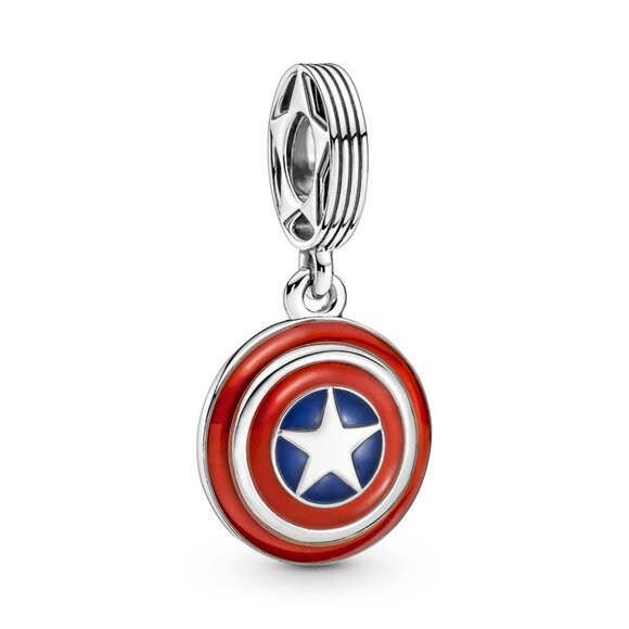 Marvel The Avengers Captain America Shield Dangle Charm, NEW - Picture 1 of 1